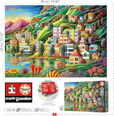 Educa - Puzzle 500 piezas para adultos | Pueblo colorido junto al lago, puzzle de 500 piezas para adultos y niños a partir de 11 años, puzzle de paisajes, ilustración (19552) Puzzle Naty Shop