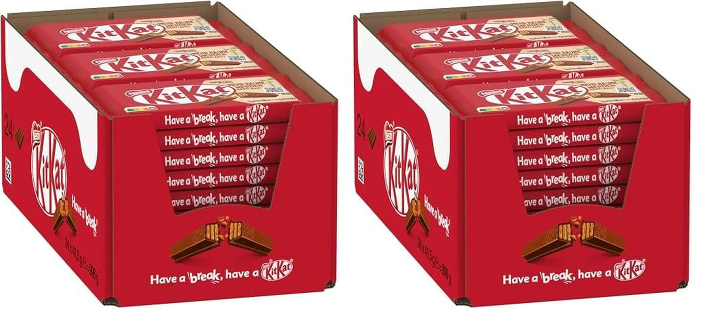 Barras de chocolate Nestlé Classic, barras de oblea crujientes de chocolate con leche, paquete de 48 (24 x 41,5 g)