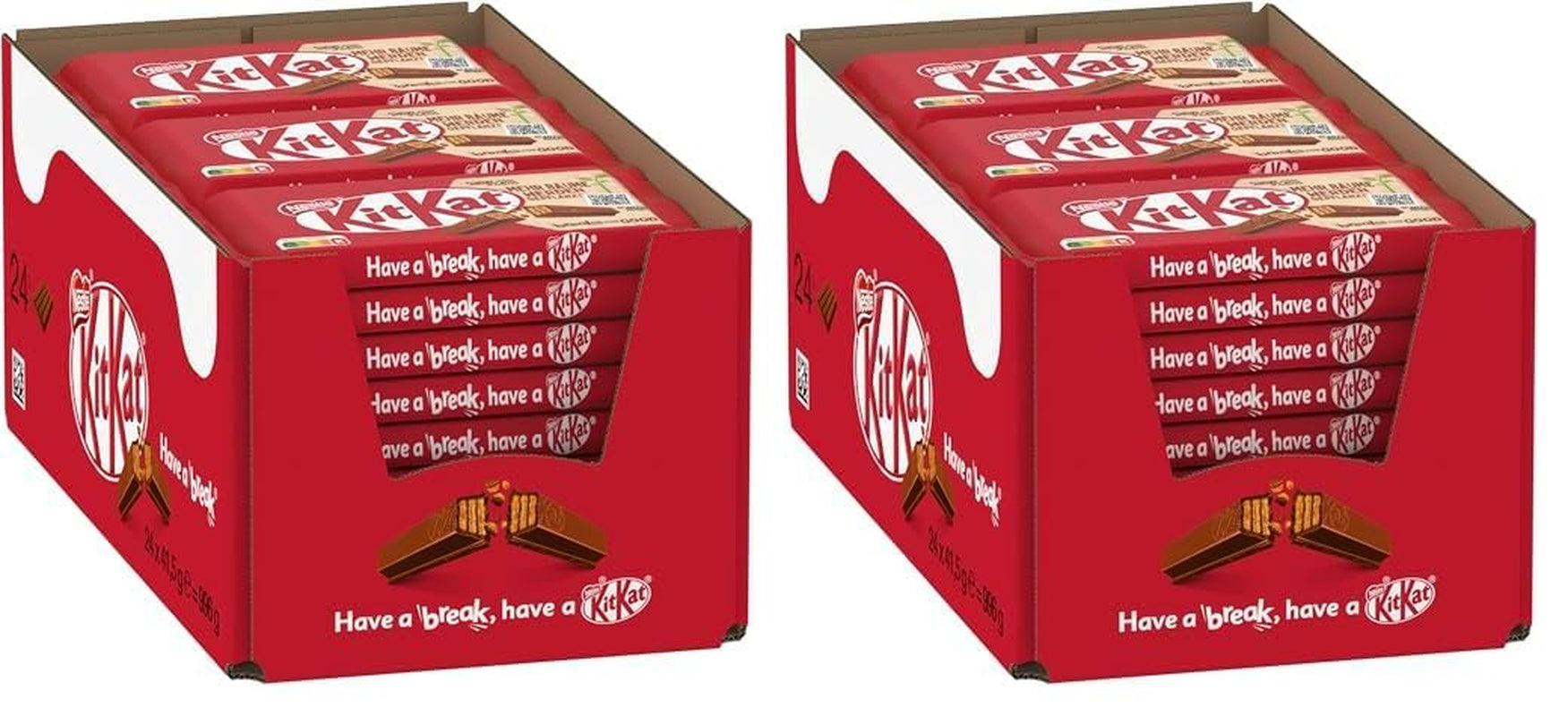 Barras de chocolate Nestlé Classic, barras de oblea crujientes de chocolate con leche, paquete de 48 (24 x 41,5 g)