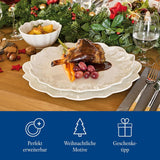 Villeroy & Boch Toy's Delight Royal Classic Vajilla de 8 piezas, Apta para lavavajillas y microondas, Blanco, Platos, Vajilla para 4 personas, Vajilla navideña, Juguetes, Porcelana Premium