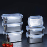 Lurch 240895 Fiambrera Caja de Seguridad/Almacenamiento de Acero Inoxidable de Alta Calidad con Tapa de plástico Libre de BPA Cajas de Almacenamiento de Alimentos Transparentes de 2000 ml Naty Shop