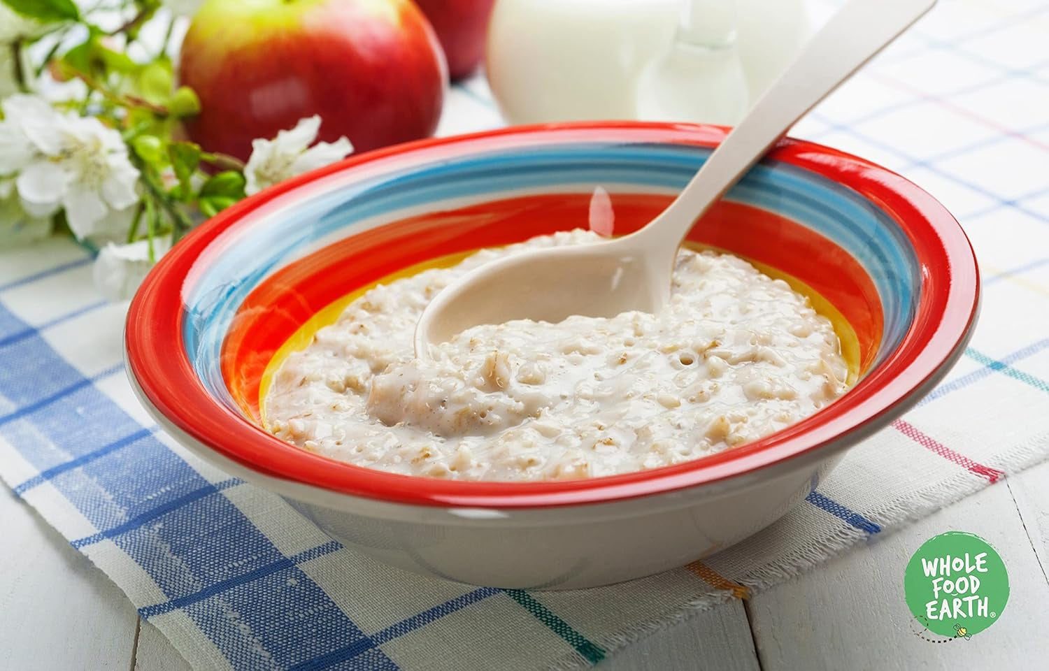 Wholefood Earth Fine Oats - sin OGM - vegano - sin lácteos - sin azúcares añadidos 1 kg