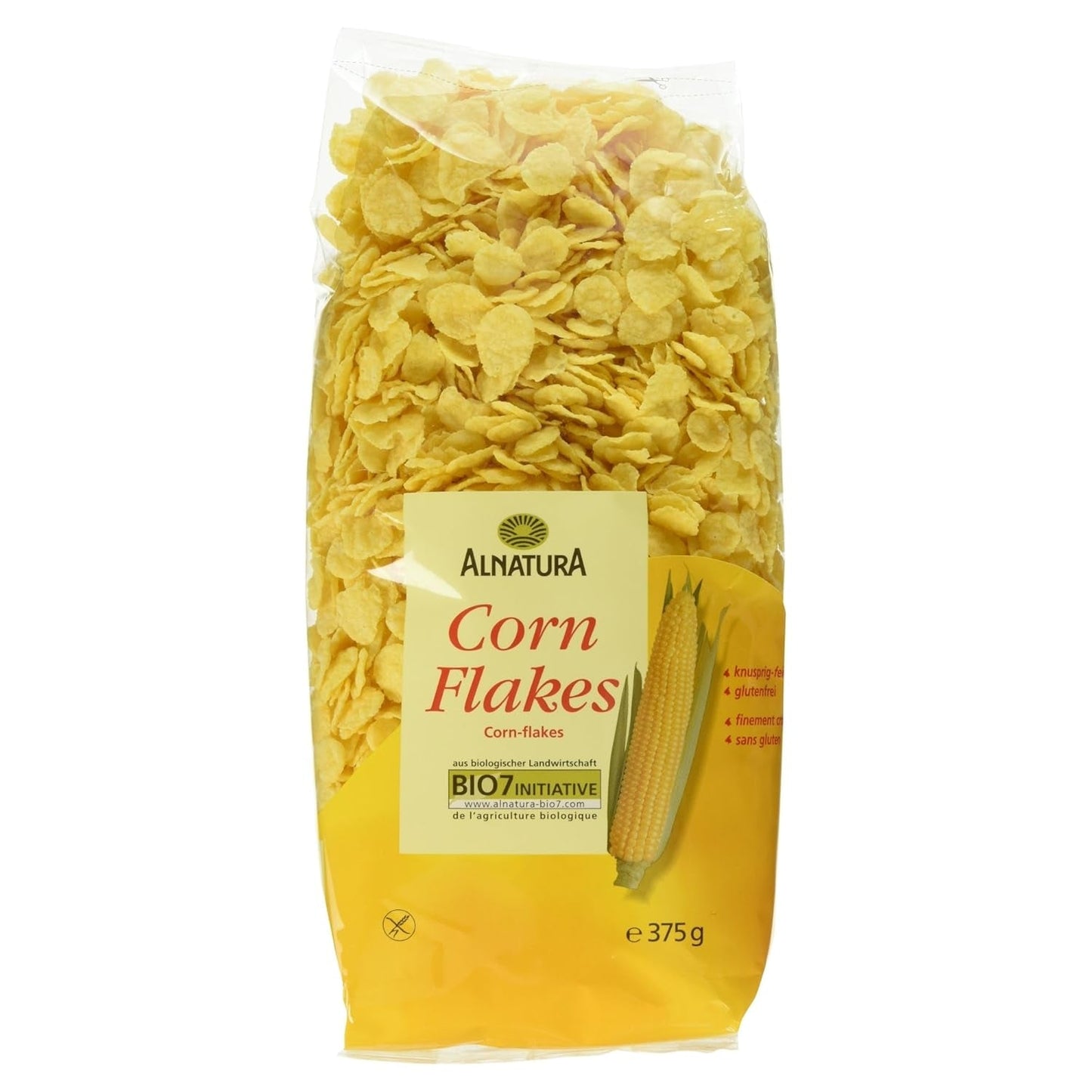 Copos de maíz ecológicos, sin gluten, 375 g