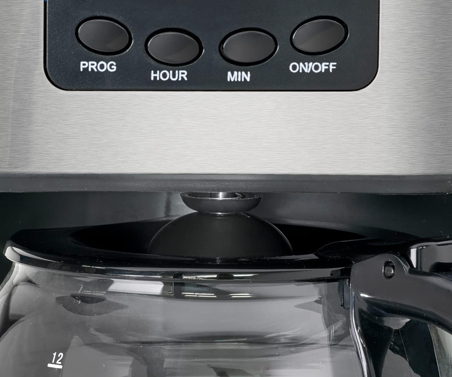 Cafetera Clatronic® con temporizador, jarra de 1,5 litros para 12-14 tazas de café, temporizador LCD 24h, función mantener caliente, antigoteo, filtro extraíble, display e indicadores luminosos, 900W - KA 3642