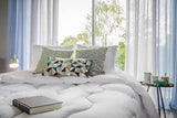 Blanrève - Edredón Aerelle Azul - Ultra suave - esponjoso y confortable - para cama doble - ecológico - fibra confort buena para los océanos 240 X 220 Cm Edredones y edredones Naty Shop
