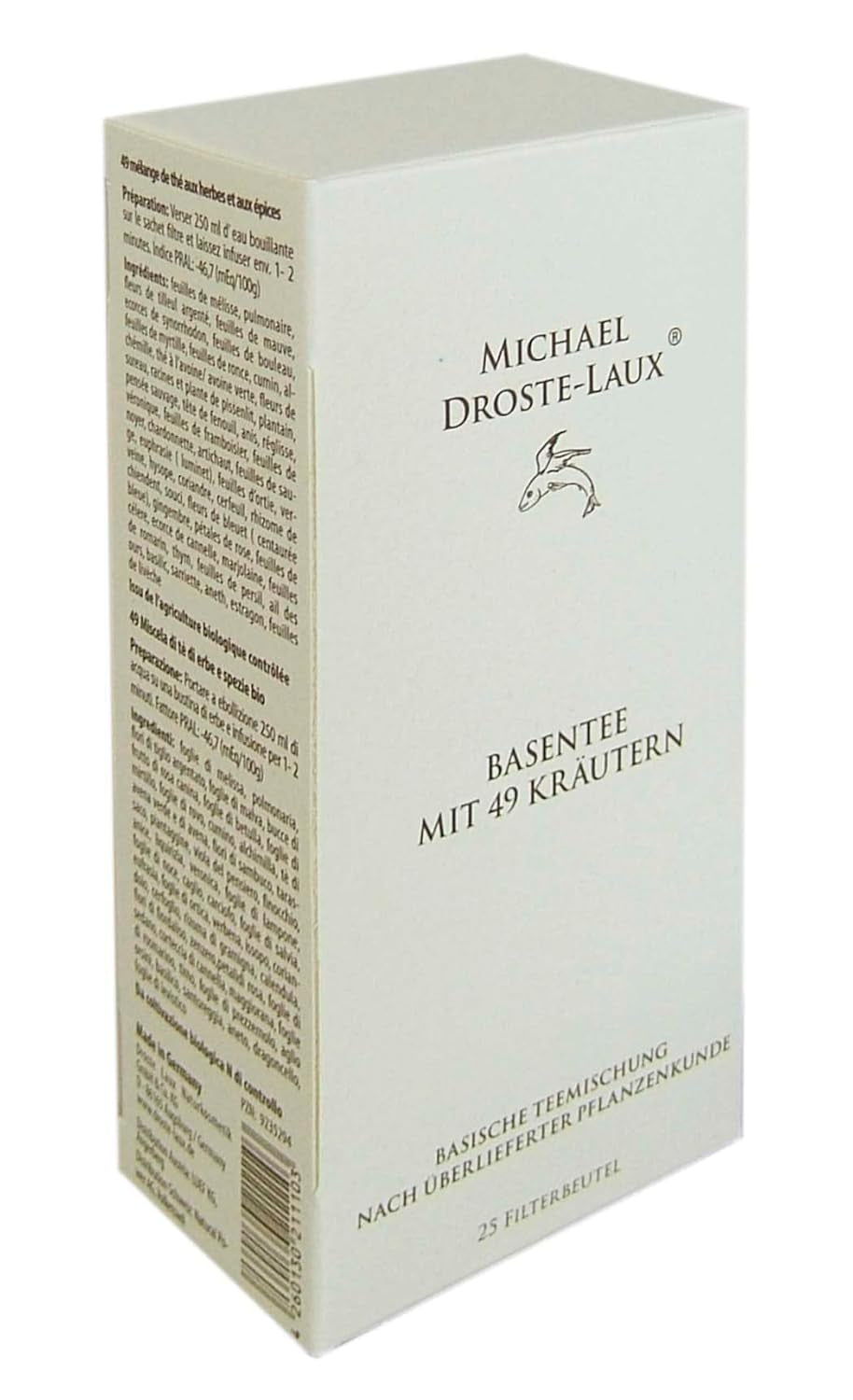 Té básico Droste-Laux con 49 hierbas, 25 piezas (té de hierbas, bolsas filtrantes, té en ayunas o dietético) 120501
