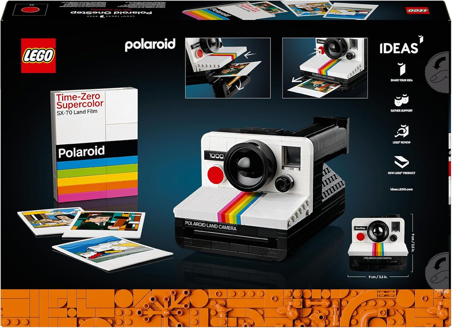 LEGO Ideas Set de cámara Polaroid Onestep SX-70 para adultos, coleccionable con detalles auténticos, actividad creativa, regalos de fotografía para mujeres, hombres, él, ella y adolescentes 21345 Juegos de construcción Ver en LEGO-Store