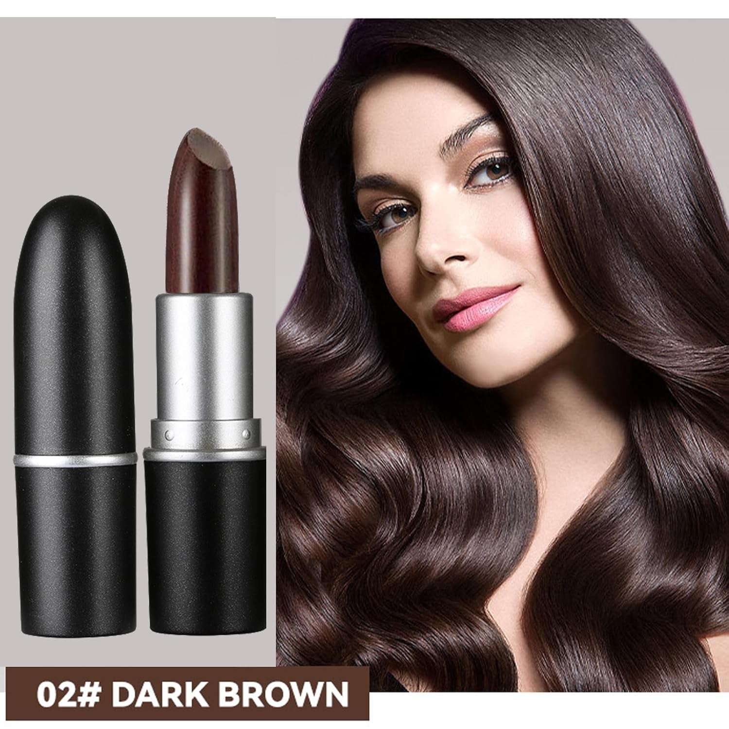 Barra de color para el cabello Color de cabello temporal Lápiz labial Tinte para el cabello, Lápiz labial temporal Tinte para el cabello Color blanco Cubierta para el cabello Barra de maquillaje DIY Tinte para el cabello Negro Marrón Tinte para el cabello Naty Shop