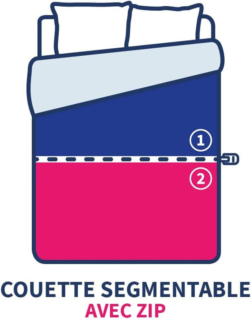 KSGB402460 Cama acolchada para 2 personas, fácilmente lavable, blanco, 220X240 cm Edredones y edredones Naty Shop