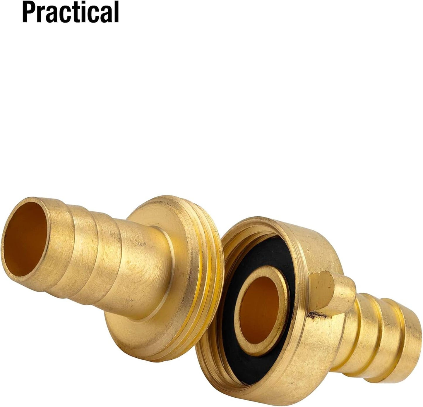 Conector de manguera de latón Gardena, 3 piezas: conector de extensión de manguera, rosca de 26,5 mm (G 3/4"), para mangueras de 13 mm (1/2") (7151-20)