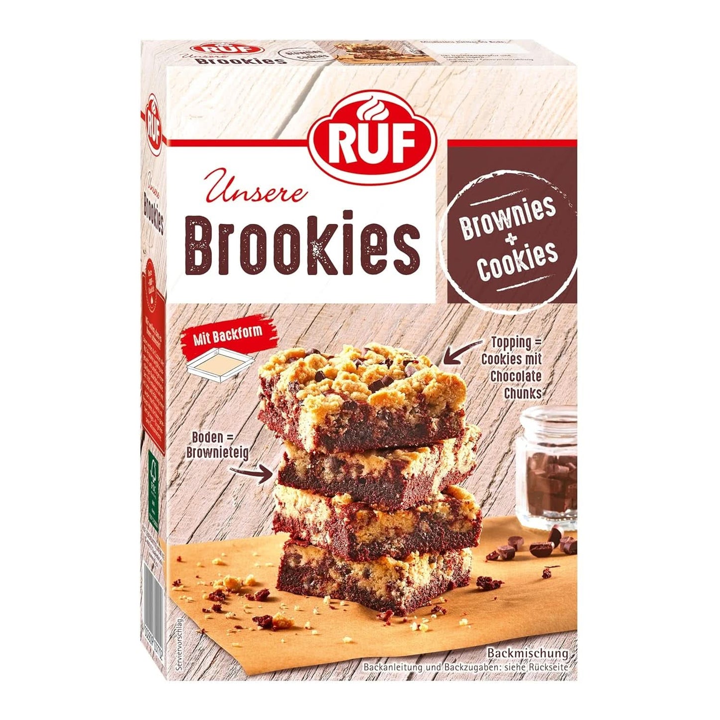 RUF Brookies, mix de moras y galletas, 460 gramos Naty Shop Kitchen 460 gramos Brookies
