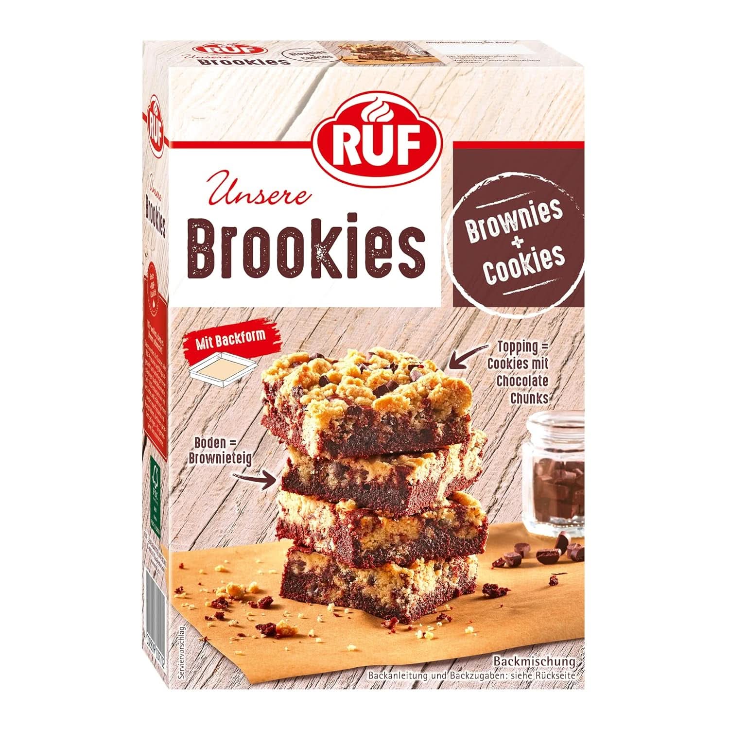 RUF Brookies, mix de moras y galletas, 460 gramos Naty Shop Kitchen 460 gramos Brookies