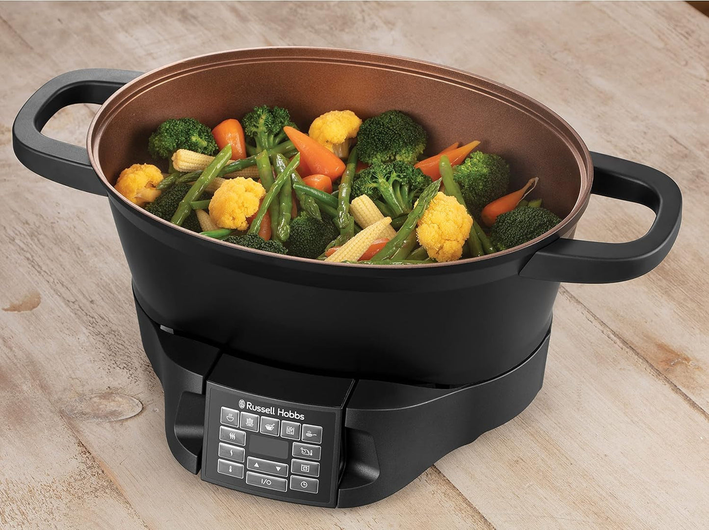 Multicocina Russell Hobbs 6,5L, pantalla digital, 8 funciones de cocción Olla de cocción lenta Naty Shop