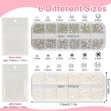 5820 Stück Strasssteine ​​​​Nägel, Glitzersteine ​​​​Nägel Und Halbrunde Perlen, AB Kristall Rhinestones, Flatback Nagel Steine ​​​​mit Pinzette Und Stift Für Nagel/Diy (Mehrere Größen Und Farben)