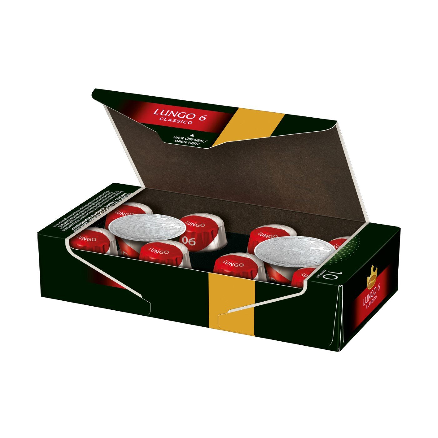 Jacobs Kapseln Lungo Intenso, Intensität 8 & Kapseln Lungo Classico, Intensität 6, 100 cápsulas de café compatibles con Nespresso®*, paquete de 10, 10 x 10 unidades