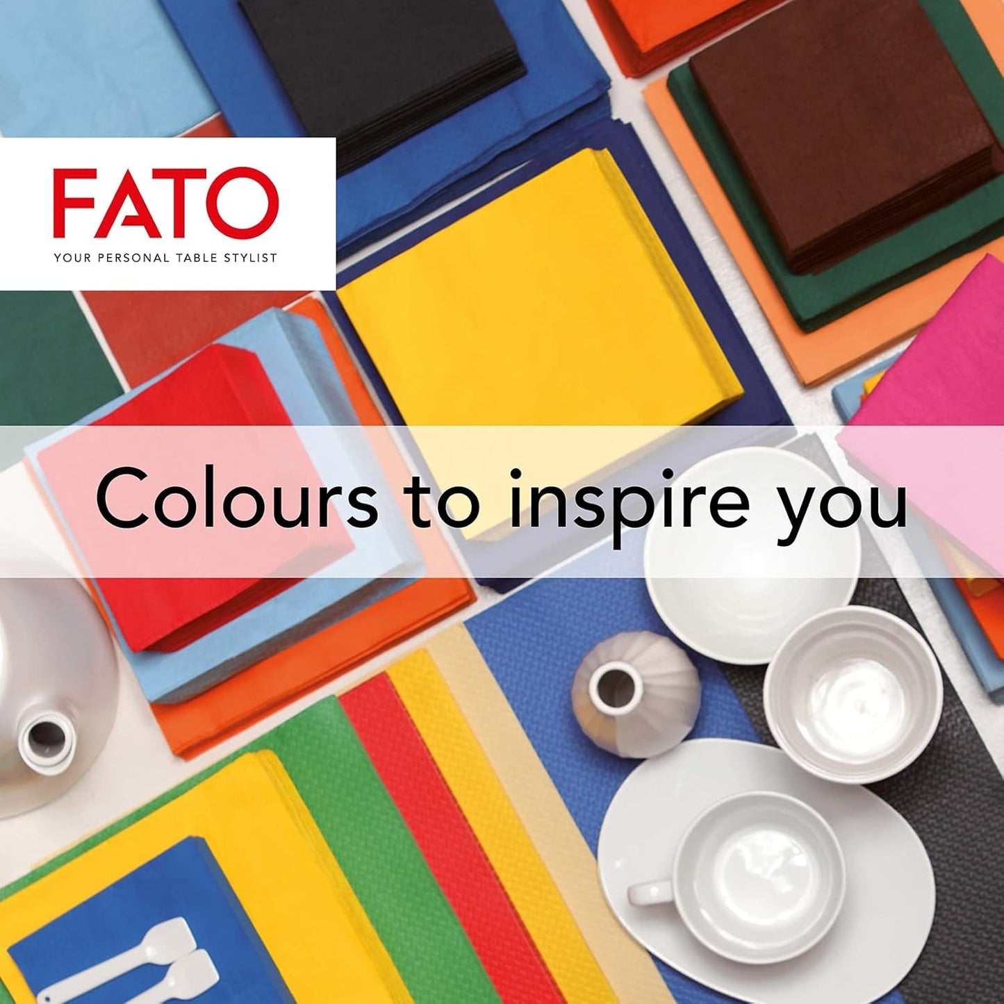 Fato - Servilletas de Papel Desechables, Ideales para Almuerzos Informales y Buffets, Paquete de 50 Servilletas, Tamaño 33X33, 4 Pliegues, 2 Capas, Color Champán, Papel 100% Pura Celulosa, FSC