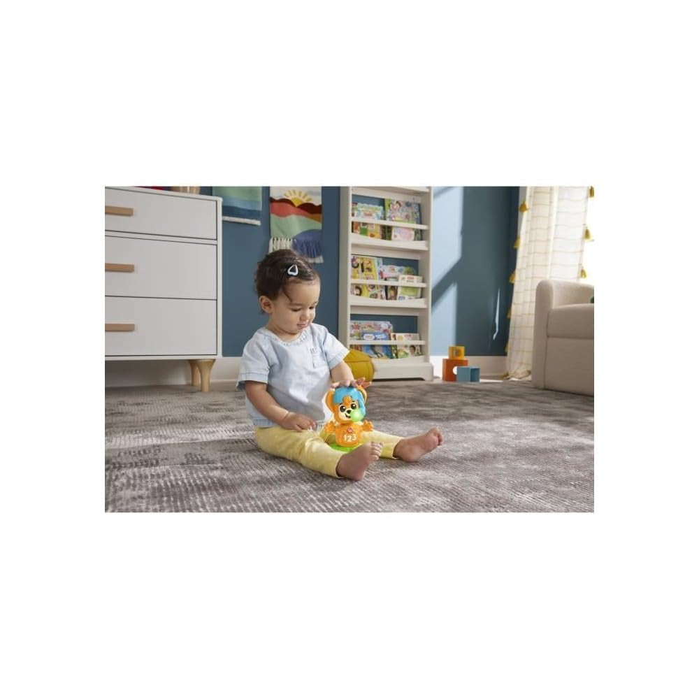 Fisher-Price Sync Squad zorro de juguete, juguete para bebés y niños pequeños con música y luces interactivas, a partir de 9 meses, versión francesa, HYK94 Jucarii Bebe Naty Shop