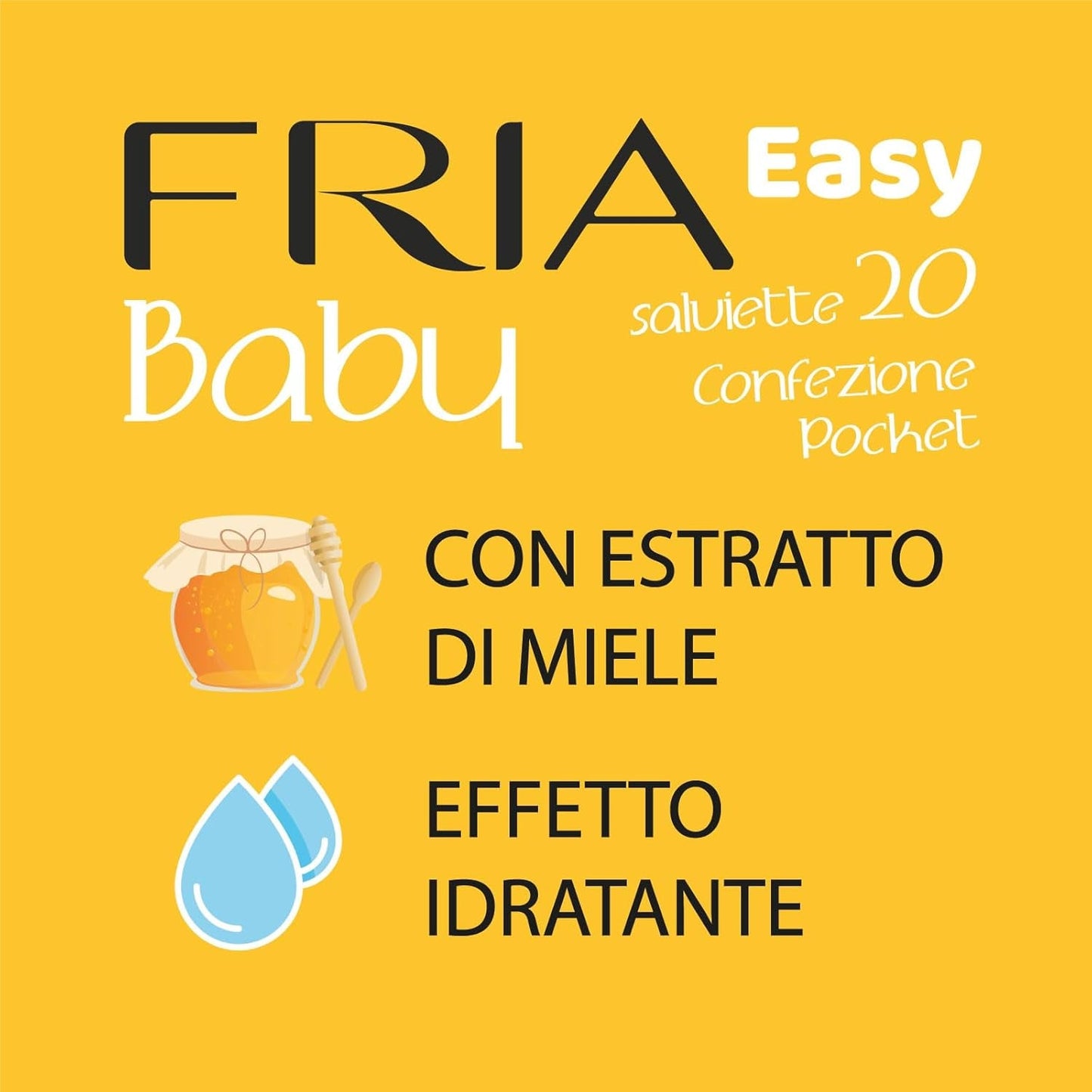 Toallitas húmedas Easy Baby con aloe vera y extracto de miel, hidratantes para la piel, dermatológicamente probadas, paquete de 20 toallitas