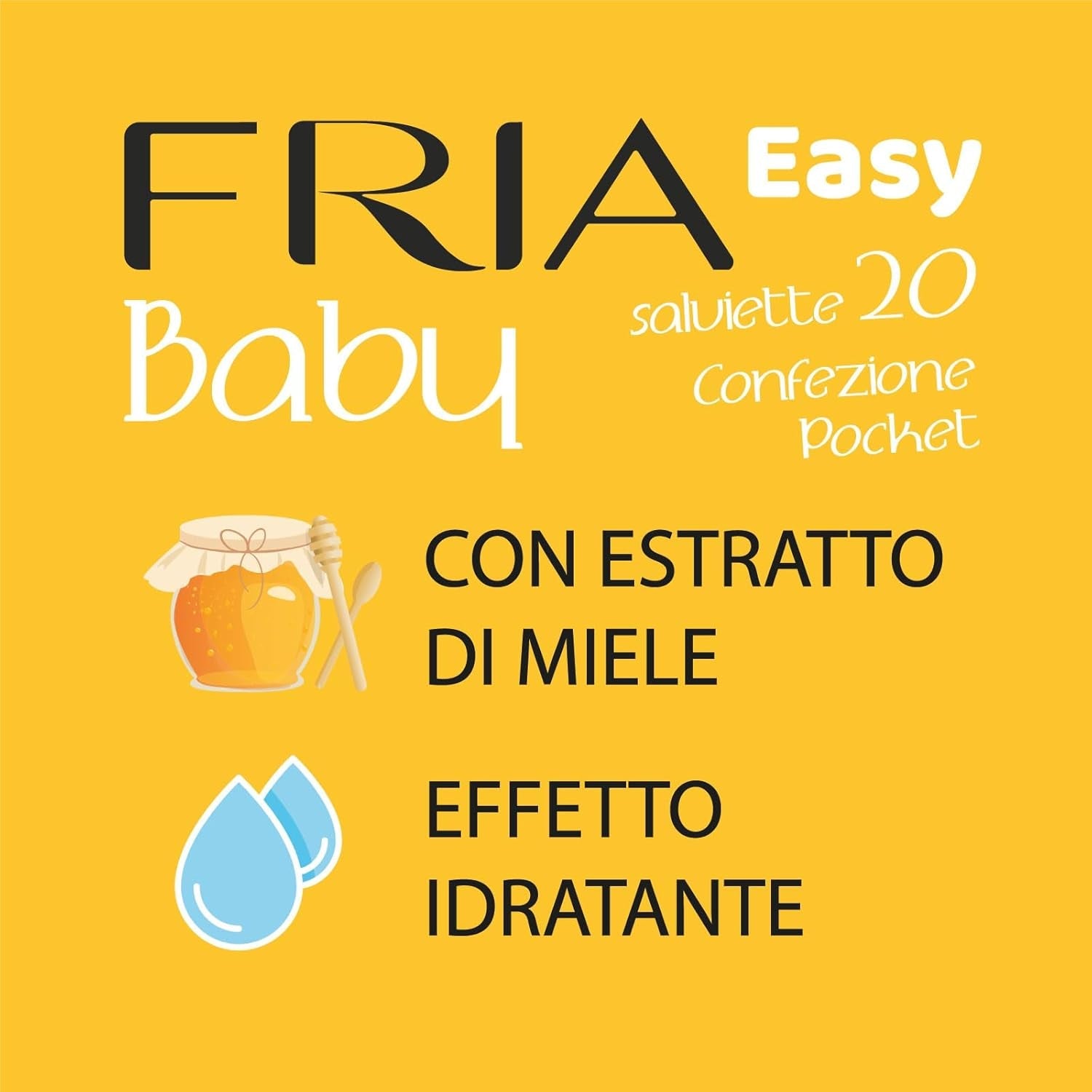 Toallitas húmedas Easy Baby con aloe vera y extracto de miel, hidratantes para la piel, dermatológicamente probadas, paquete de 20 toallitas