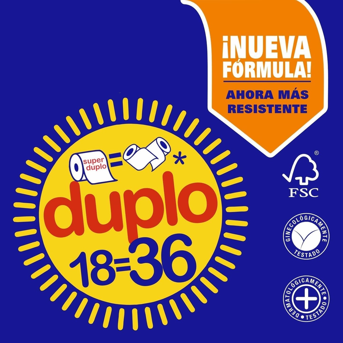 Papel higiénico doble Renova, 18 rollos