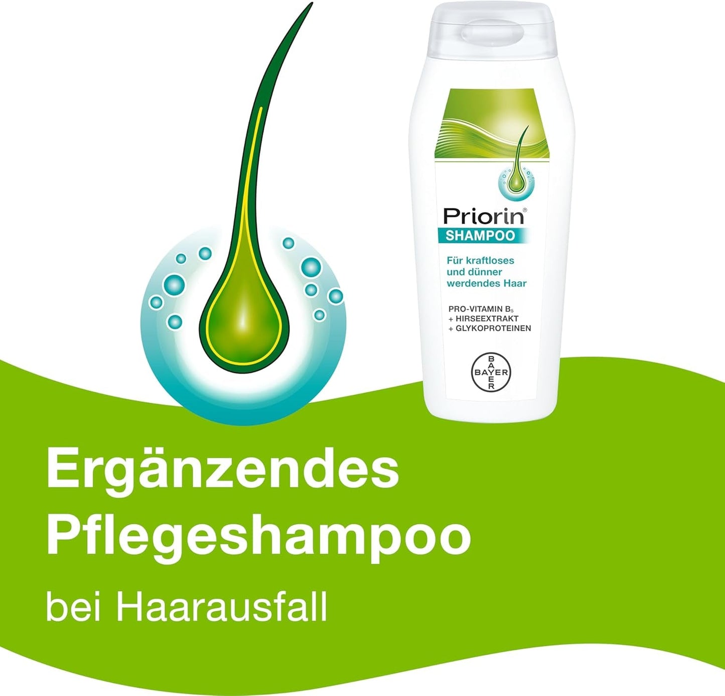 Priorin Shampoo - champú fortalecedor del cabello - cuidado adicional para cabello fino y débil - sin parabenos ni colorantes - 1 x 200 ml Cuidado del cabello Naty Shop