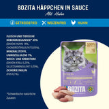 Bozita Senior 8+ Mound comida húmeda para gatos con cereales y mucho pollo - 12 sobres x 85g, comida húmeda para gatos sin cereales ni trigo - Comida húmeda para gatos con 8,5% de proteínas y 4,5% de grasas