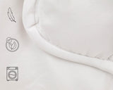 Edredón TRAMAS+ 200 Gr/M² para camas de fibras huecas siliconadas - 150X220 Cm - Certificado Oeko Tex - Blanco, suave, cálido, minimalista - Cama 90 Cm Edredones y edredones Naty Shop