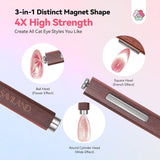 SAVILAND 4X Hochfester Cat Eye Magnet For Nagel: 3-en-1 Nagel Magnet Rund Lange Streifenperle N35 Imán ultra fuerte de neodimio para Nagellack Präzise 3S Formung Cat Eye Gel Nagellack Magnet Magnetstift