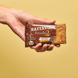 Hafervoll Porridge2go Mantequilla de maní y nueces, 13 barras x 55 g - Snack vegano, orgánico, sin gluten, sin azúcares añadidos, con avena, dátiles y caramelo de quinua