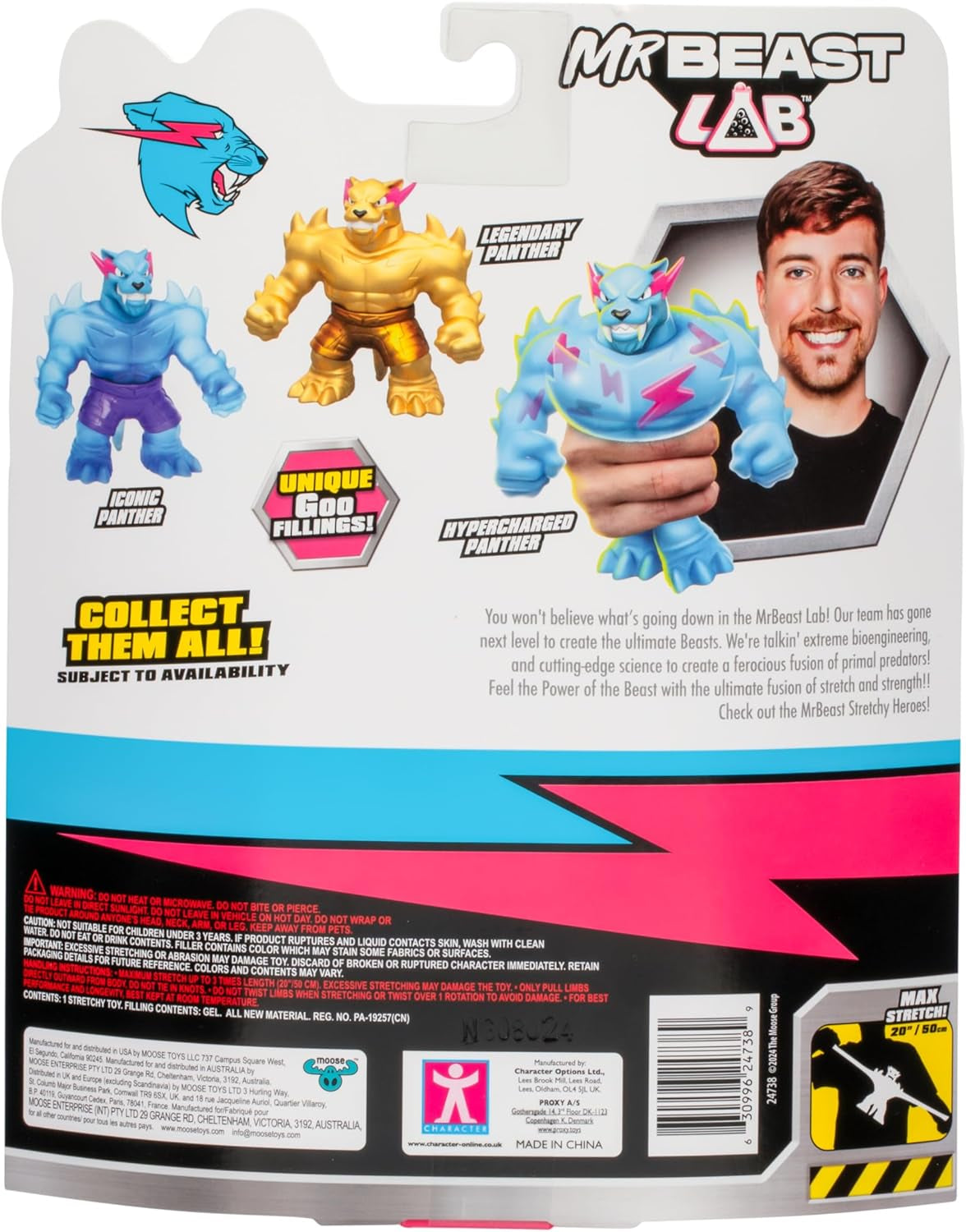 MRBEAST LAB 24738 Figura Elástica The Heroes of GOO JIT Zu Pantera Legendaria Plegable Figuras de acción Naty Shop