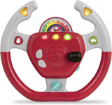 Plastic Battat, BT2525Z Volante de Juguete Interactivo También para Viajes y Paseos en Auto con Luces y Sonidos para Niños de 2 Años en Adelante, Rojo, Compatible con Autos Bebe Toys Naty Shop