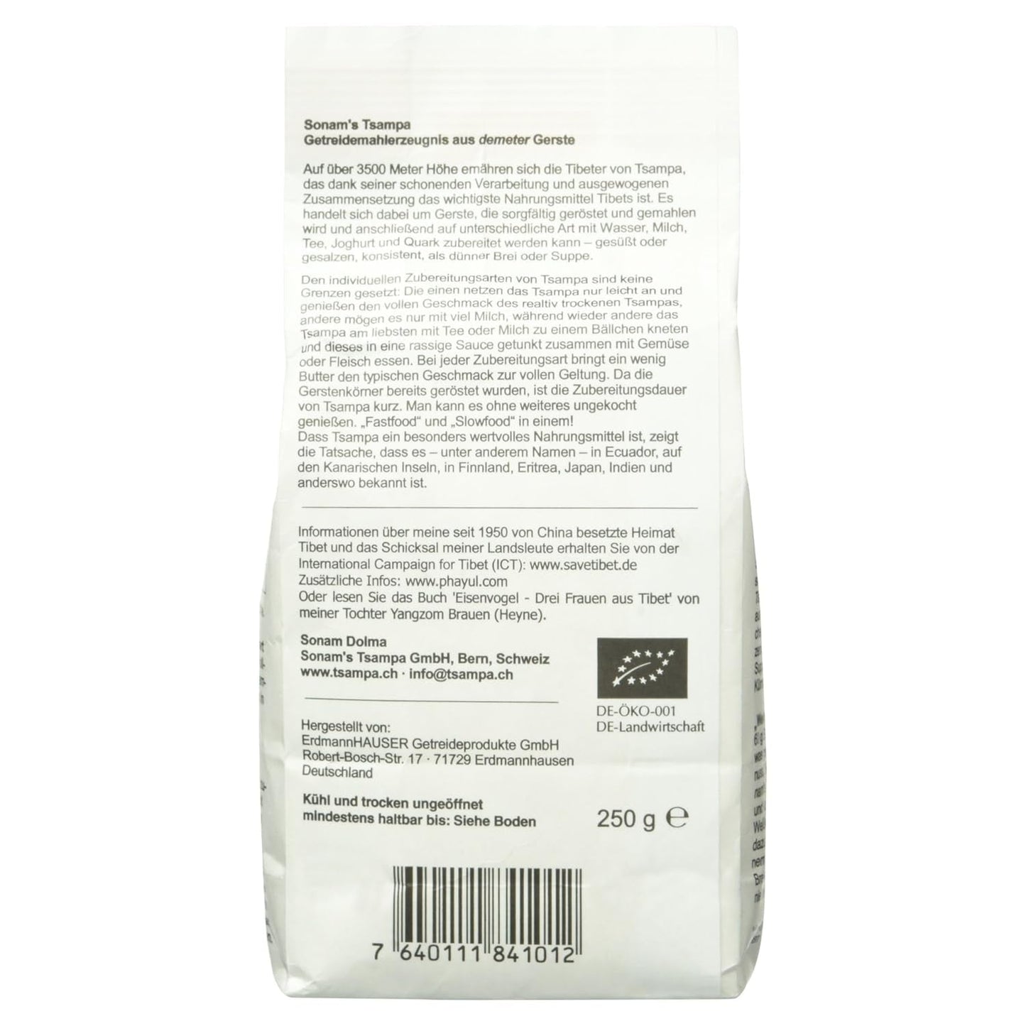 Cebada Tsampa de Sonam, 250g