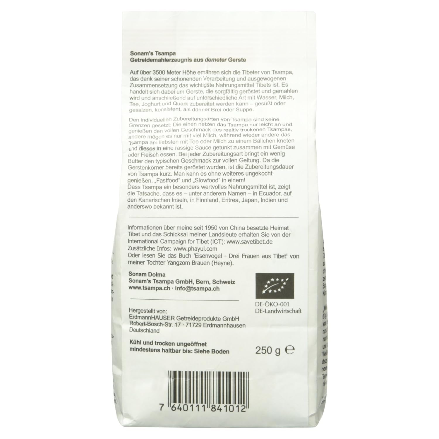 Cebada Tsampa de Sonam, 250g