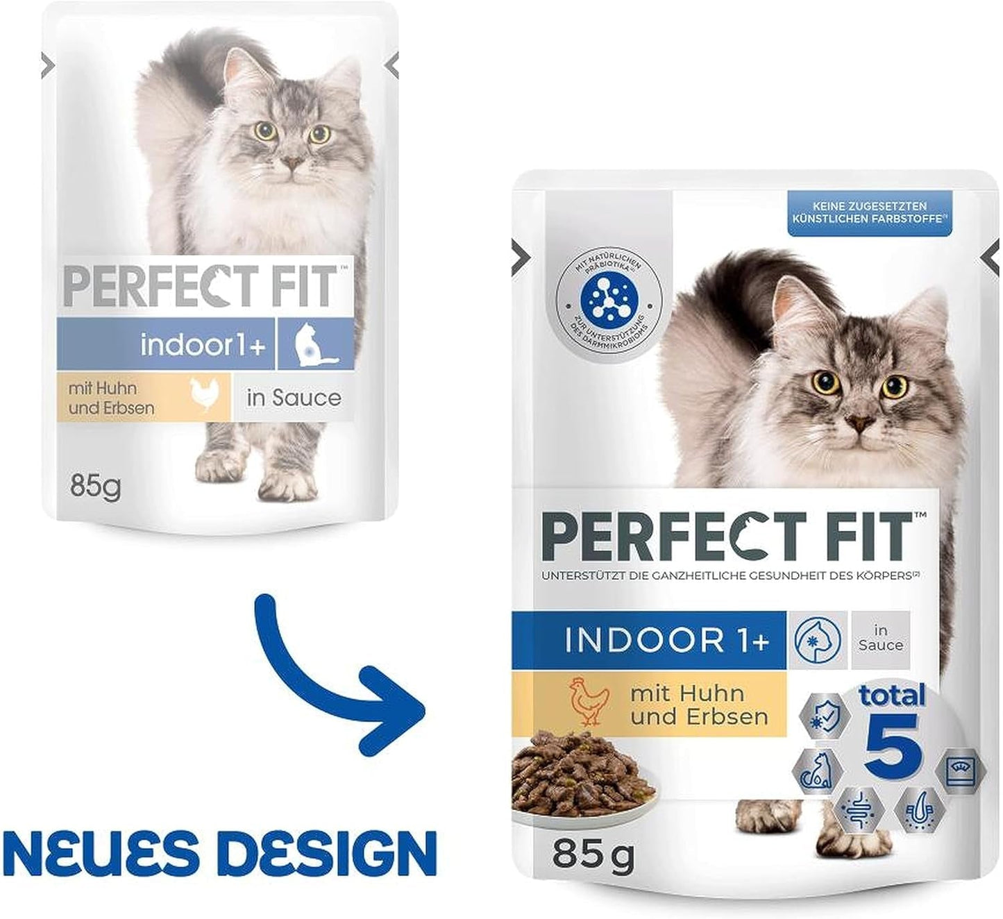 PERFECT FIT™ Bolsas para gatos, de interior, con pollo, 12 x 85 g