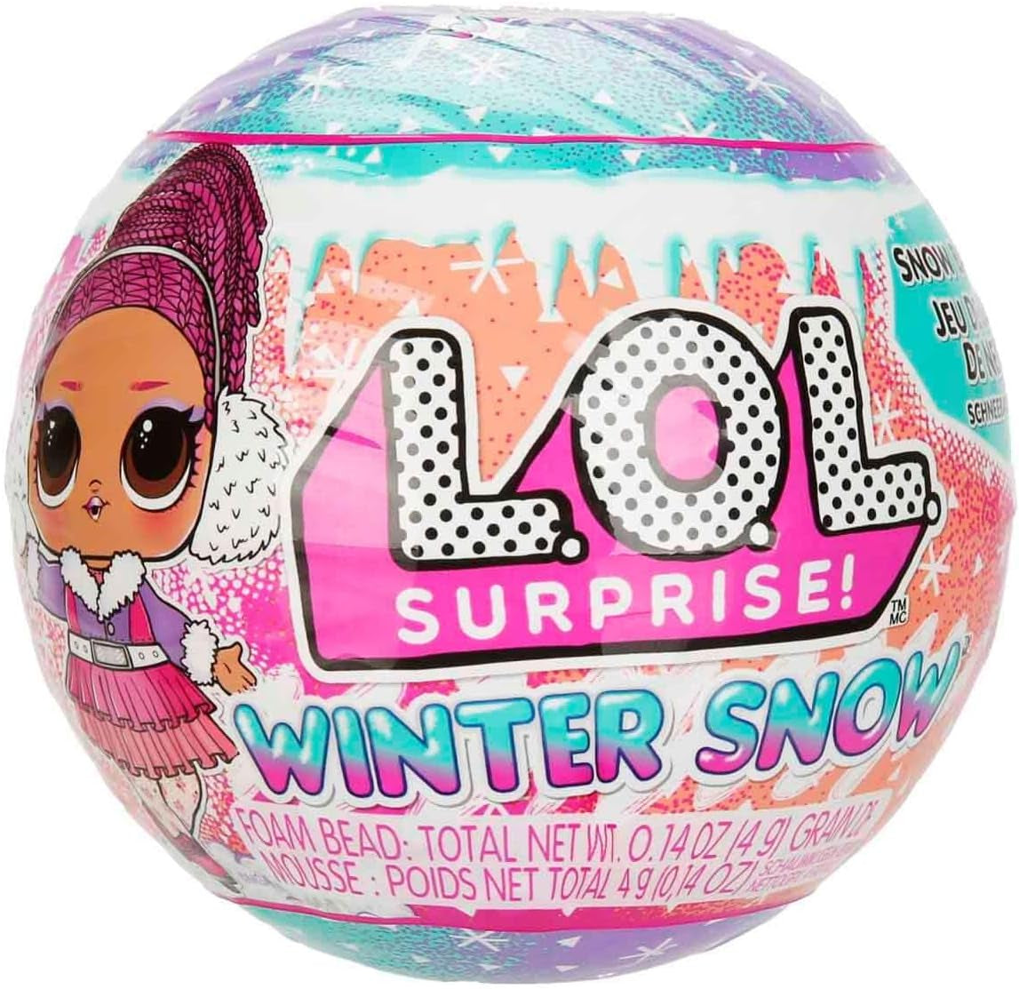 jajaja ¡Sorpresa! Winter Snow Tot - 1 muñeca coleccionable sorpresa mágica de nieve, envuelta ciega, 8 muñecas coleccionables, moda y accesorios Frosty Cool, regalo para niños 4+ Naty Shop Dolls
