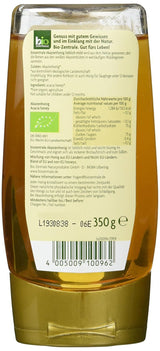 Biozentrale Miel de acacia biológica | 350 g Miel ecológica de flores de acacia blanca | Ideal para untar Miel orgánica para té | Alternativa a la miel en forma de panal (paquete de 2)