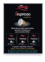 Caffè TROMBETTA L'Espresso, Italian Kaffee Nespresso compatible Kapseln. Aus 100% Arábica con einem vollmundigen und körperreichen - 50 Kapseln, 50 Stück (paquete de 1)