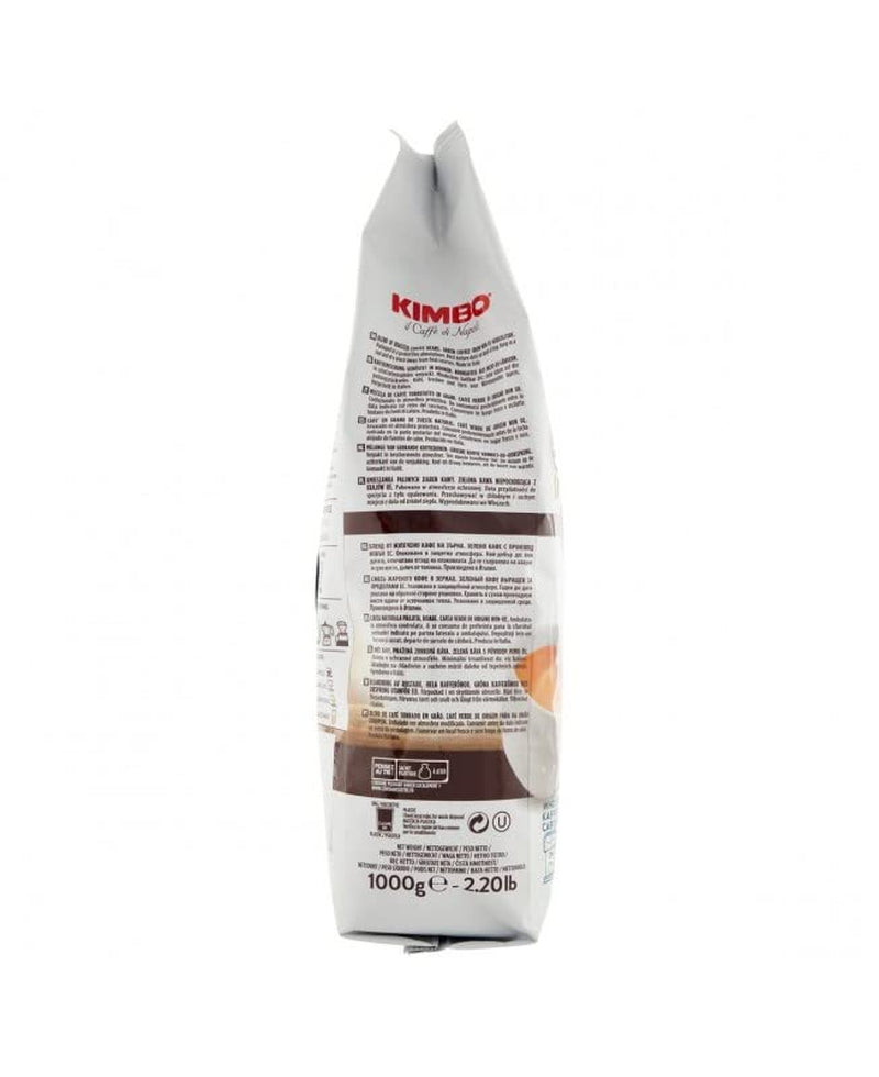 3x Café en grano Espresso Classico, tueste medio, café en grano entero, tueste medio, bolsa de 1 kg, café Nápoles