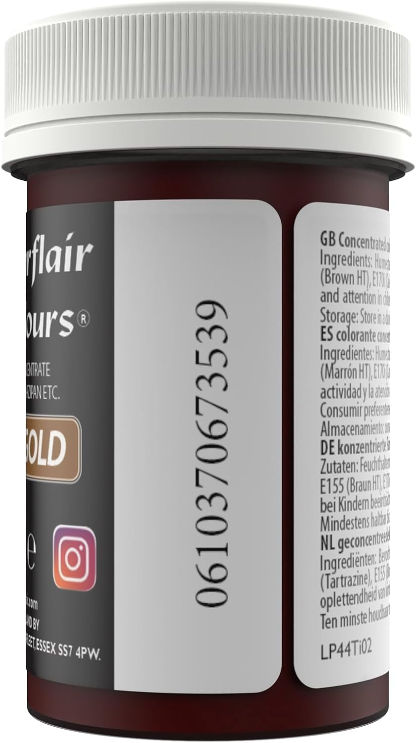 Colorante alimentario para pasta Sugarflair, color pastel Honey Gold, colorante alimentario para pasta para fondant y mazapán, Colores concentrados espectrales - 25 g