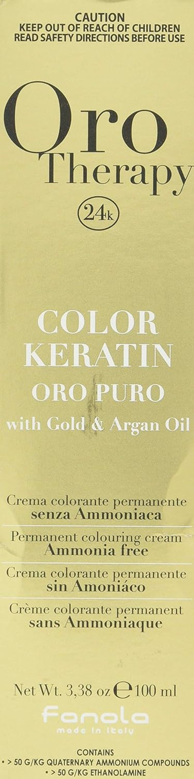 Fanola Oro Therapy Color Keratin 5.0 100ml Tinte para el cabello Naty Shop 10 Rubio platino