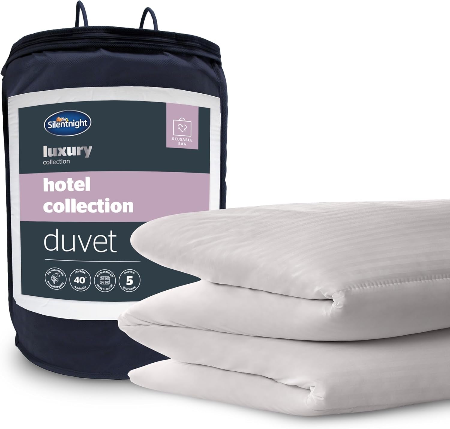Edredón Silentnight Hotel Collection 10.5 Tog - cama de matrimonio, poliéster, blanco Edredones y edredones Naty Shop Cama de matrimonio 10.5 Tog