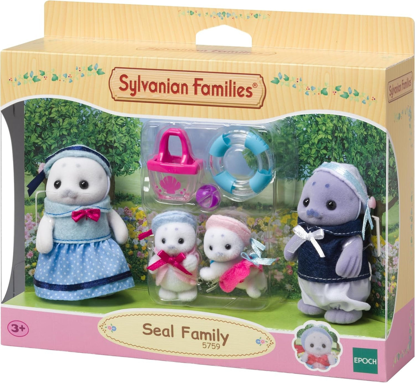 Sylvanian Families - Figura de animal de la familia Seal 5759, juguete detallado para edades de 3 años en adelante