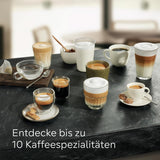 Cafetera espresso totalmente automática Siemens EQ500 TQ513D01, muchas especialidades de café, espumador de leche, recipiente de leche integrado, limpieza automática a vapor, 1500 W, luz natural plata/negro piano