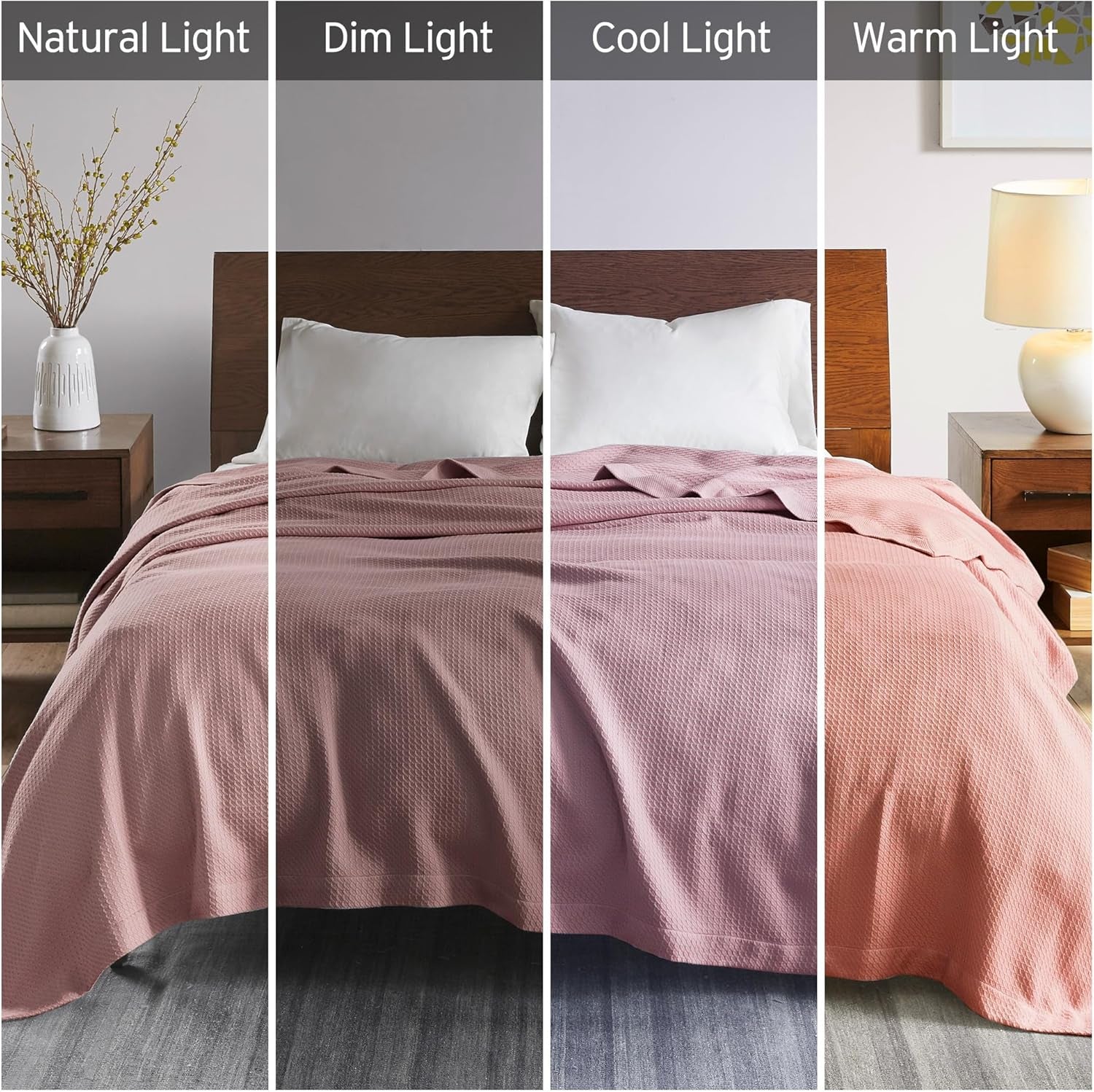 Rose Naty Shop Edredones y edredones Madison Park Manta de edredón Transpirable 100% algodón Egipcio Funda Liviana de Temporada de Lujo de Punto Premium para Cama sofá y sofá Cama Full/Queen