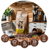 Juego de café en grano 2x1kg 2000g | Brasil Mogiana | Brasil Cerrado | Brasil | Café especial | recién frito