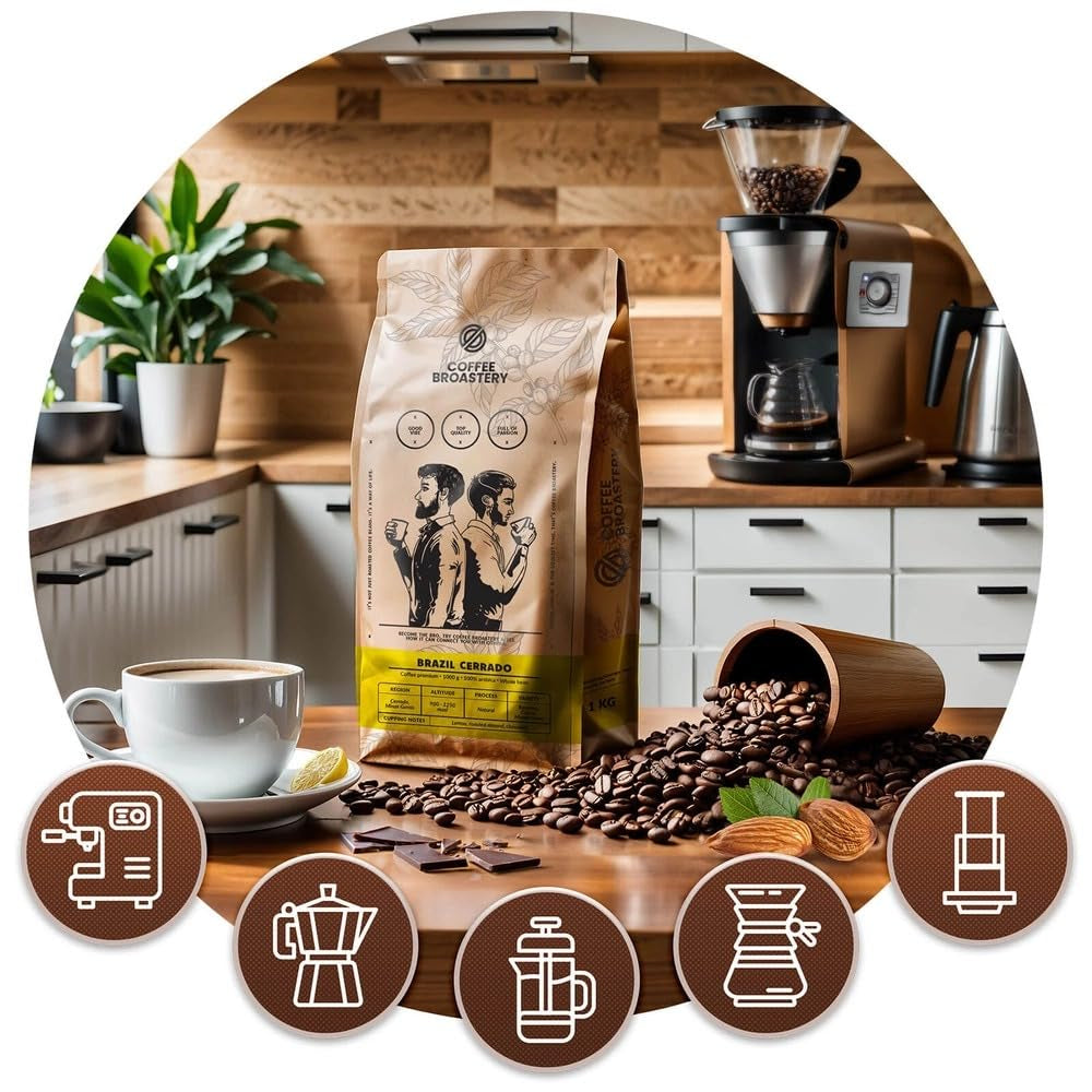 Juego de café en grano 3x1kg 3000g | Brasil Guaxupé | Brasil Mogiana | Brasil Cerrado | Brasil | Café especial | recién frito