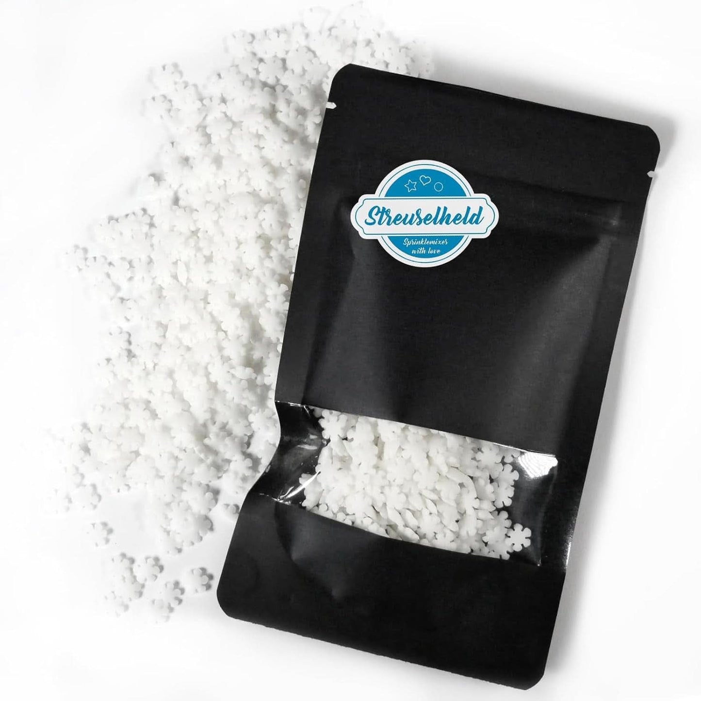Streusel Hero, chispas de copos de nieve, varias cantidades Sprinkles Naty Shop