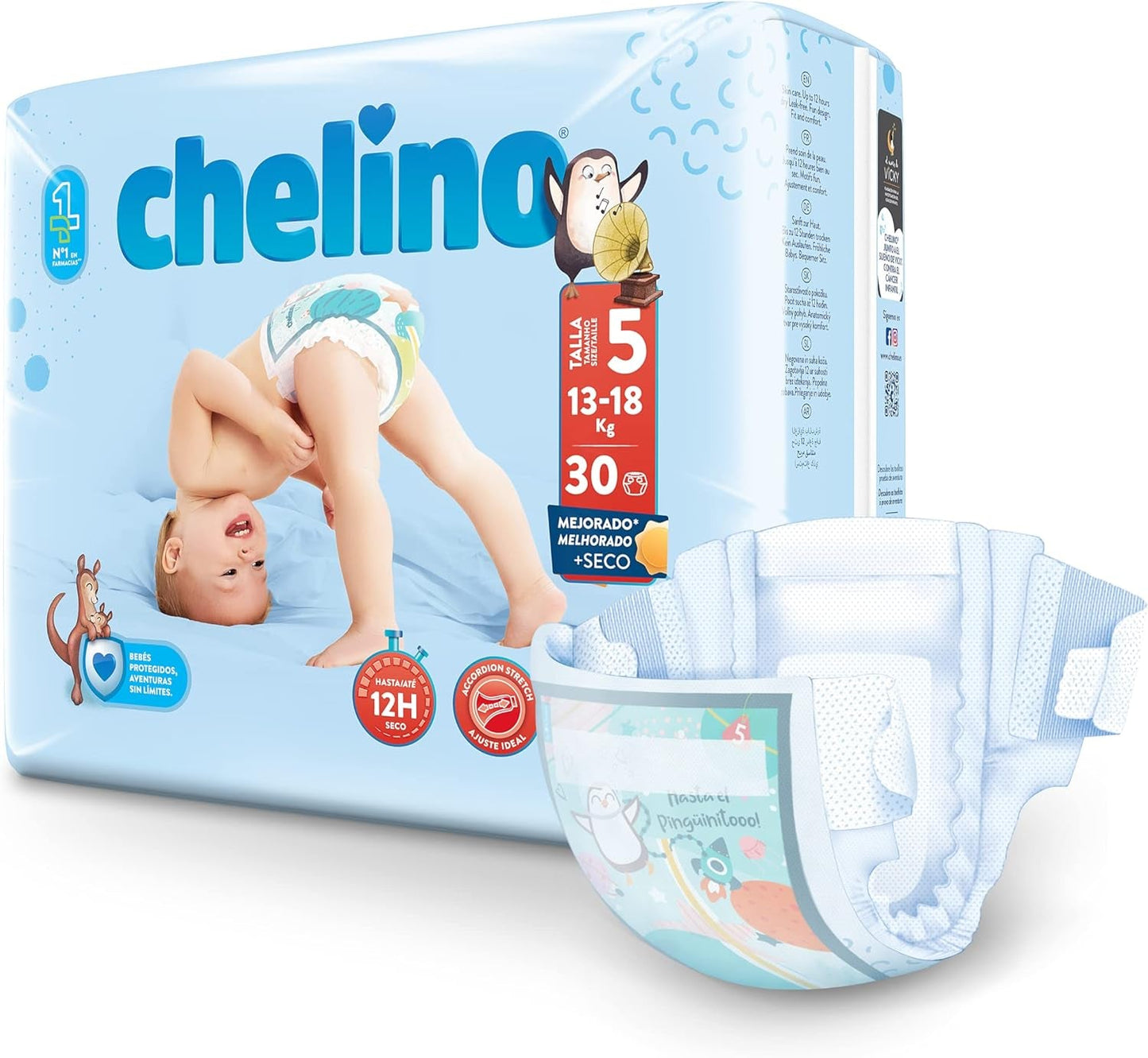 Pañales Indas Fashion & Love, Junior T 5 para 13-18 kg, (30 piezas)