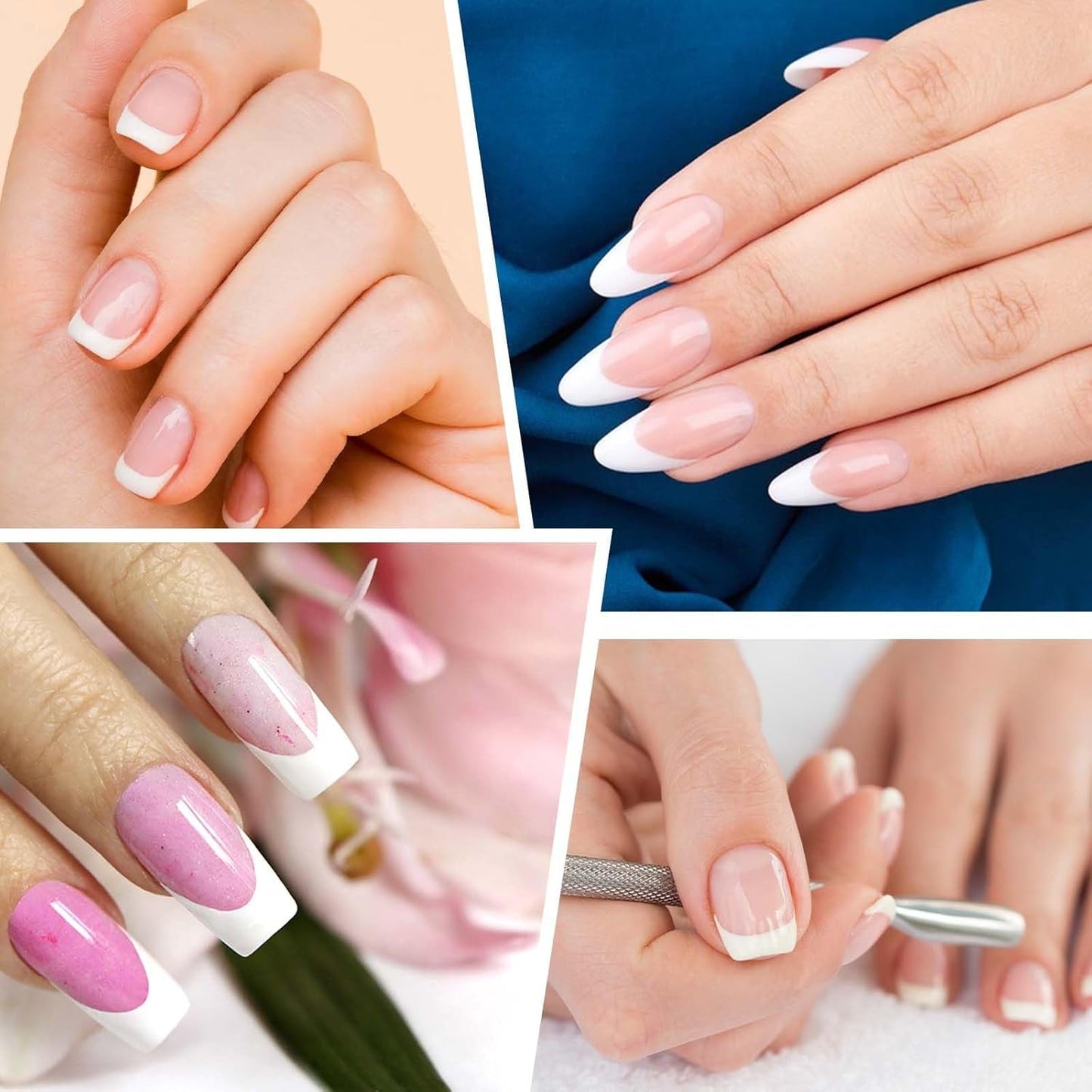 1620 Stück French Schablonen Nägel, French Nail Schablone, Maniküre Schablonen, Selbstklebende Nail Art Sticker Frenchs Für DIY Nageldesign Maniküre Dekoration Nageldesign Zubehör