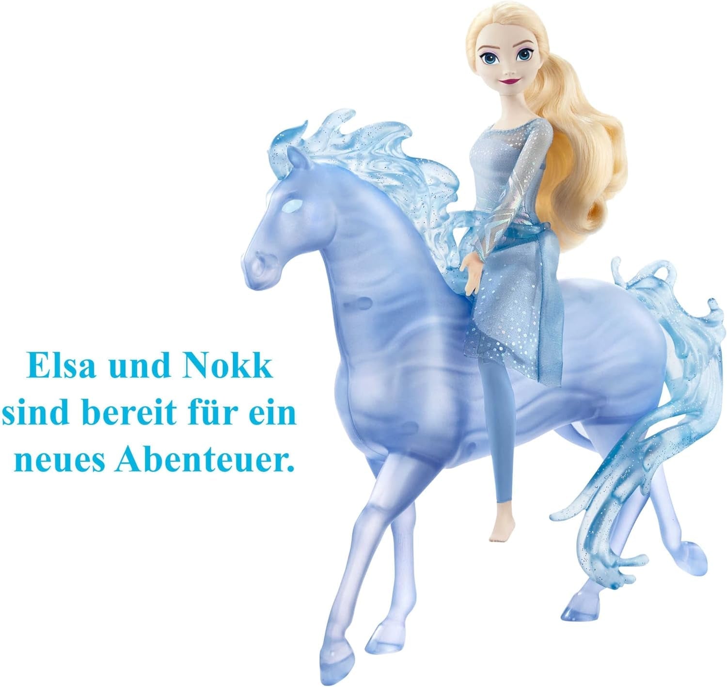Mattel DISNEY Frozen Elsa y Nokk - Muñeca articulada de Elsa, majestuosa figura de agua de Nokk, inspirada en la segunda película, para niños de 3 años en adelante, HLW58